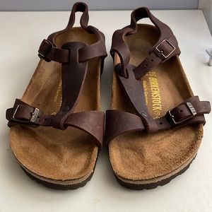 Birkenstock brown leather sandals 36 narrow